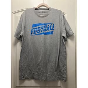 Under Armour Men’s Loose Fit Heatgear Football Casual Top Shirt Size L Gray Blue